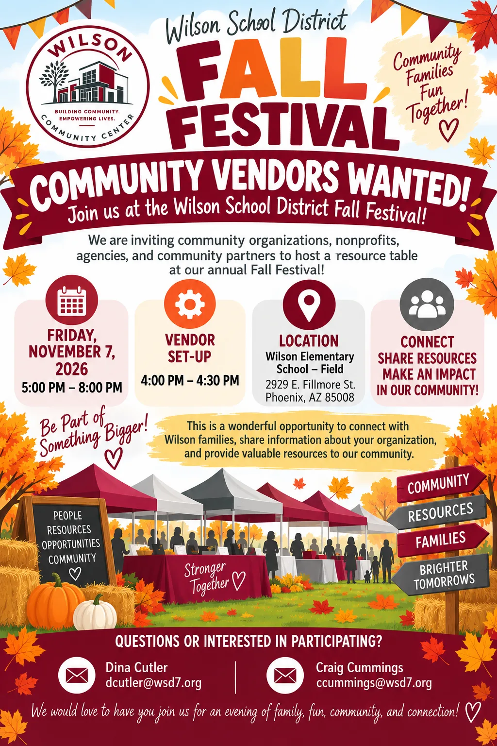 Wilson School District Fall Festival, Friday November 7 2026, Wilson Elementary School